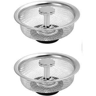 OEM Colador De Fregadero De Acero Inoxidable De 2 Piezas Con Cesta, Colador Para Desag&uuml;e De Ducha Y Fregadero De Cocina Con Tap&oacute;n De Goma De Altura Ajusta