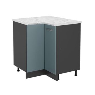 Vicco Armario De Esquina R-line, Gris Azulado, 75.6 Cm Et M&aacute;rmol