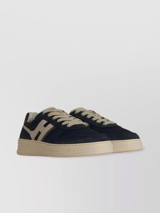 Hogan low-top leather sneakers contrasting sole