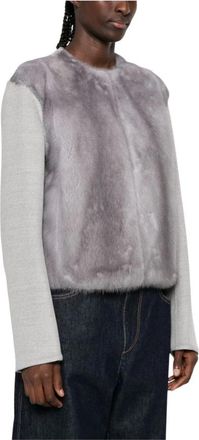 Fabiana Filippi Mink Bontjas - Dames - Zomerjassen - Grijs - XS - Jassen