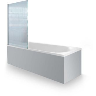 Duravit Ba&ntilde;era Derecha 160 X 70 Cm Duravit D-neo + Mampara De Ba&ntilde;era Aurys Raywall, Negro Mate