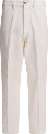 Polo Ralph Lauren Straight Leg Trousers Bianco-Donna