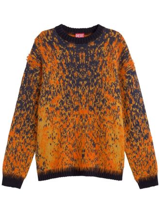 Diesel patterned intarsia-knit jumper - men - Polyamide/Acrylic/Viscose/Cotton/Wool - M - Orange