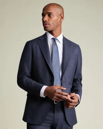 CHARLES TYRWHITT Italian Luxury Suit Jacket - Ink Blue Size 36R by Charles Tyrwhitt