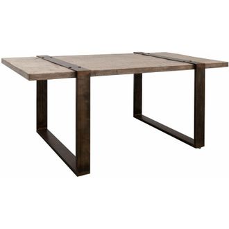 Massivmoebel24 tavolo da pranzo in legno di Mango 170x90x76 marrone laccato heavy industry 203