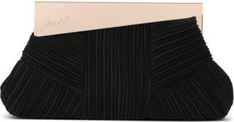 Badgley Mischka Millie Mini Pleated Clutch in Black at Nordstrom, Size Small