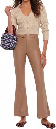 Heartloom Suzette Faux Leather Pant In Camel