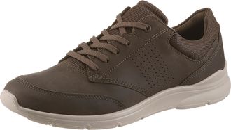 Ecco Sneaker ECCO IRVING, Herren, Gr. 39, braun (braun 2), Nubukleder, Textil, Schuhe Sneaker, mit weisser Laufsohle, Freizeitschuh, Halbschuh, Schn&uuml;rschuh