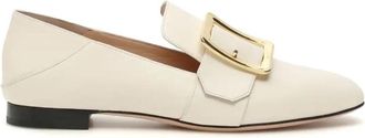 Bally Ladies Janelle White Leather Loafers, Brand Size 41 ( US Size 10.5 )