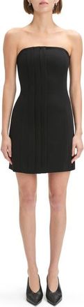 Favorite Daughter Missed Your Chance Pleated Strapless Minidress in Black at Nordstrom, Size 12