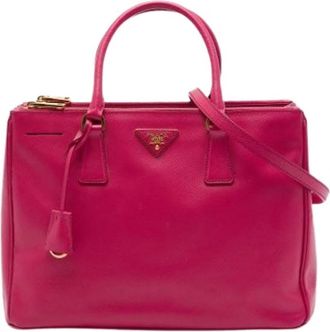 Prada Pre-owned Galleria Satchel - Dames - Vintage Shopper - Roze - ONE Size - Leer - Vintage