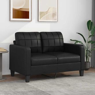 vidaXL Divano A 2 Posti Nero 120 Cm In Similpelle - Vidaxl