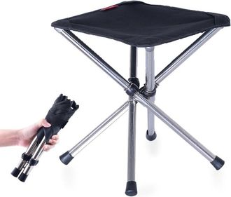 OEM Tabouret Pliable - Acier Inoxydable - Tissu Oxford 600d - Pour Camping P&ecirc;che Plage Randonn&eacute;e - 31 X 31 X 35 Cm - 1 Pi&egrave;ce