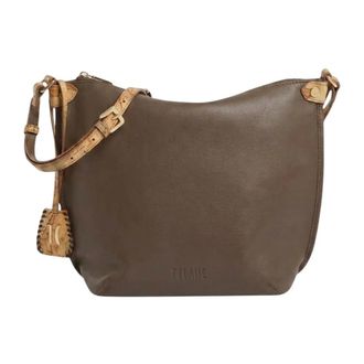 Alviero Martini 1A Classe Montana Leren Crossbody Tas - Dames - Tassen - Bruin - Maat: ONE Size Katoen