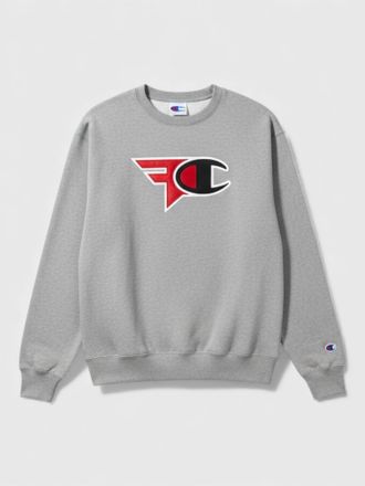 Champion x FaZe Clan Mens Grey Sweatshirt Cotton - Size X-Large