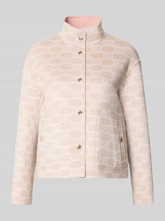 Marc Cain Jacke im Allover-Look mit Stehkragen in Sand, Gr&ouml;&szlig;e 34