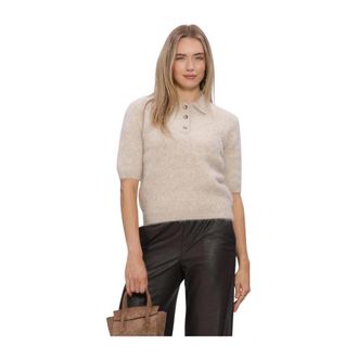 Knit-ted Sherman Top - Dames - Polos - Beige - S - Tops