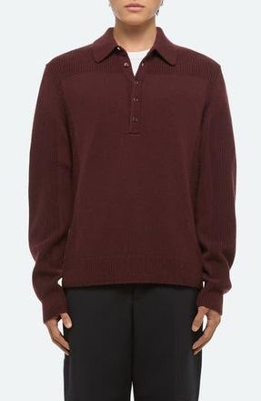 Helmut Lang Block Polo Sweater in Dark Burgundy - Q51 at Nordstrom Rack, Size Xx-Large