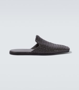 Bottega Veneta Palazzo Intrecciato leather mules