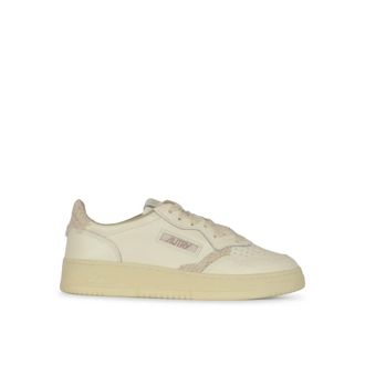Autry Medalist Low Mj 01 - Dames - Sneakers - Beige - 37 EU - Leer - Schoenen