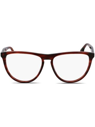 Victoria Beckham striped glasses - Red
