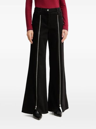 Patrizia Pepe zip-detail jeans - women - Cotton - 29 - Black