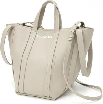Balenciaga Grayish Leather Tote Bag (Pre-Owned)