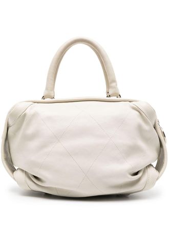 Chanel 2005-2006 CC Wild Stitch handbag - women - Leather/Cotton - One Size - White