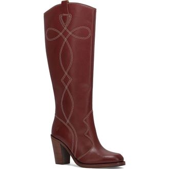 Frye Corinne Knee High Western Boot in Cranberry at Nordstrom, Size 11