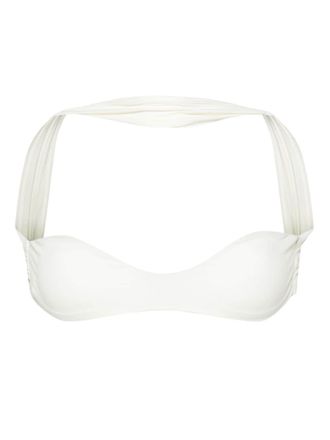 GCDS Top bikini Couture senza spalline - Bianco
