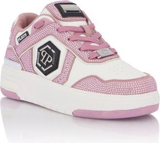 Philipp Plein Low-Top Sneakers Sk8R Strass Unisex in Rose/pink at Nordstrom, Size 38