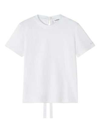 Lanvin Short-Sleeved Top with Rounded Neckline
