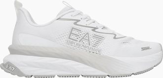 Emporio Armani Mens Sonic White Sneaker Trainer - Size: 10