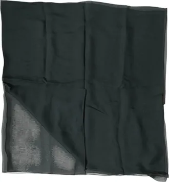 Dolce & Gabbana Dark Green Silk Neck Wrap Foulard Womens Scarf