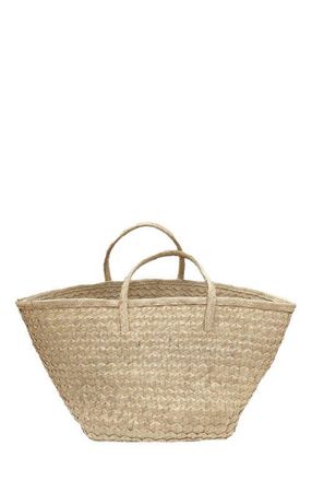 Indego Africa Sabi Triangle Fold Weave Palm Tote in Natural at Nordstrom