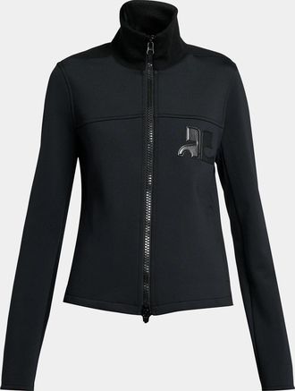 Courr&egrave;ges Technical Jersey Zip Track Jacket