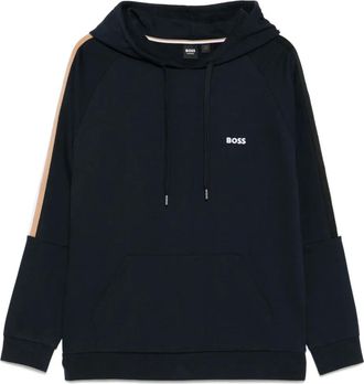BOSS Felpa con cappuccio e logo - Blu