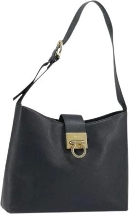 Ferragamo Pre-owned Shoulder Bags, female, Black, Size: ONE SIZE Pre-owned Shoulder Bag