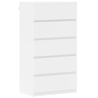 HOMCOM Bedroom Chest Of Drawers - 5 Drawers Dresser - Drawer Unit - White | TJ Hughes
