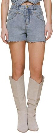 Avec Les Filles High Waist Cutoff Shorts in Canyon Land Wash at Nordstrom, Size 24
