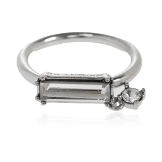 Jil Sander Accessoires, Dames, Grijs, S, Ring met kristalversiering