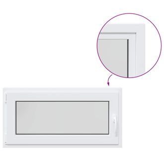 vidaXL Ventana De S&oacute;tano Risor 100 X 55 Cm Pvc Y Vidrio Vidaxl