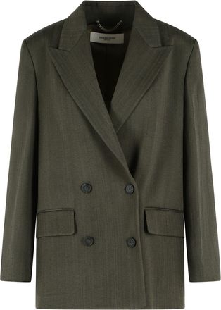 Golden Goose Journey Blazer In Viscose And Grey Virgin Wool