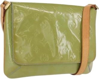 Louis Vuitton Pre-owned Cross Body Bags, female, Green, Size: ONE SIZE Pre-owned Vintage Patent Leather Shoulder Bag