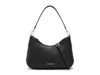 Michael Kors Jet Set Medium Convertible Pouchette Crossbody Cross Body Womens Handbags Black, Polyester/Polyurethane