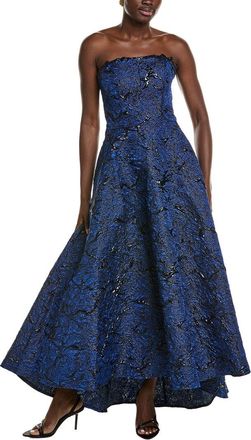 Rene Ruiz High-Low Jacquard Gown
