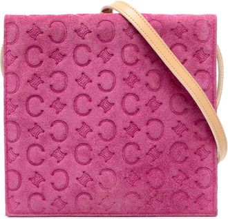 Celine Pre-owned Celine C Macadam Suede Crossbody Ladies L20