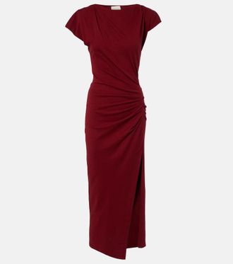 Isabel Marant Nadela gathered cotton jersey midi dress