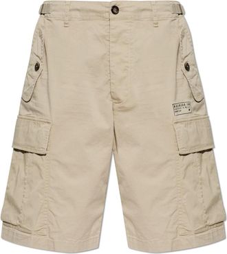 Dsquared2 Cargo Shorts - Heren - Korte Broeken - Beige - 2XL - Katoen - Korte Broeken