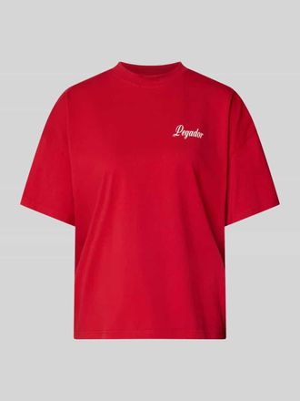 Pegador Oversized T-Shirt mit Label-Print Modell RAUMA in Rot, Gr&ouml;&szlig;e XL